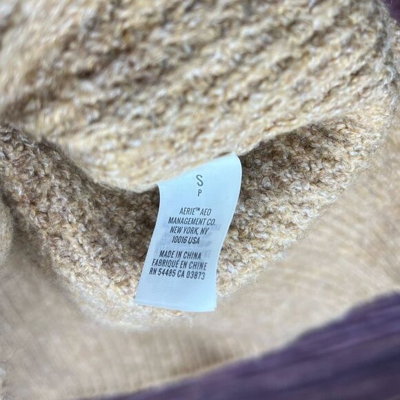 Aerie Oversized Longsleeve Orange Sweater. Size Small. - Picture 6 of 7